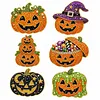 6pcs DIY Pumpkin Fun Halloween Pearl Art Diamond Painting Fridge Magnet