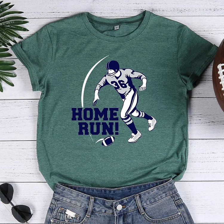 HOME RUN Round Neck T-shirt-Annaletters