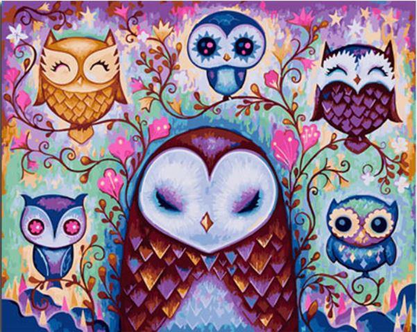 

Female Owls – Paint By Numbers - 40*50CM, 501 Original