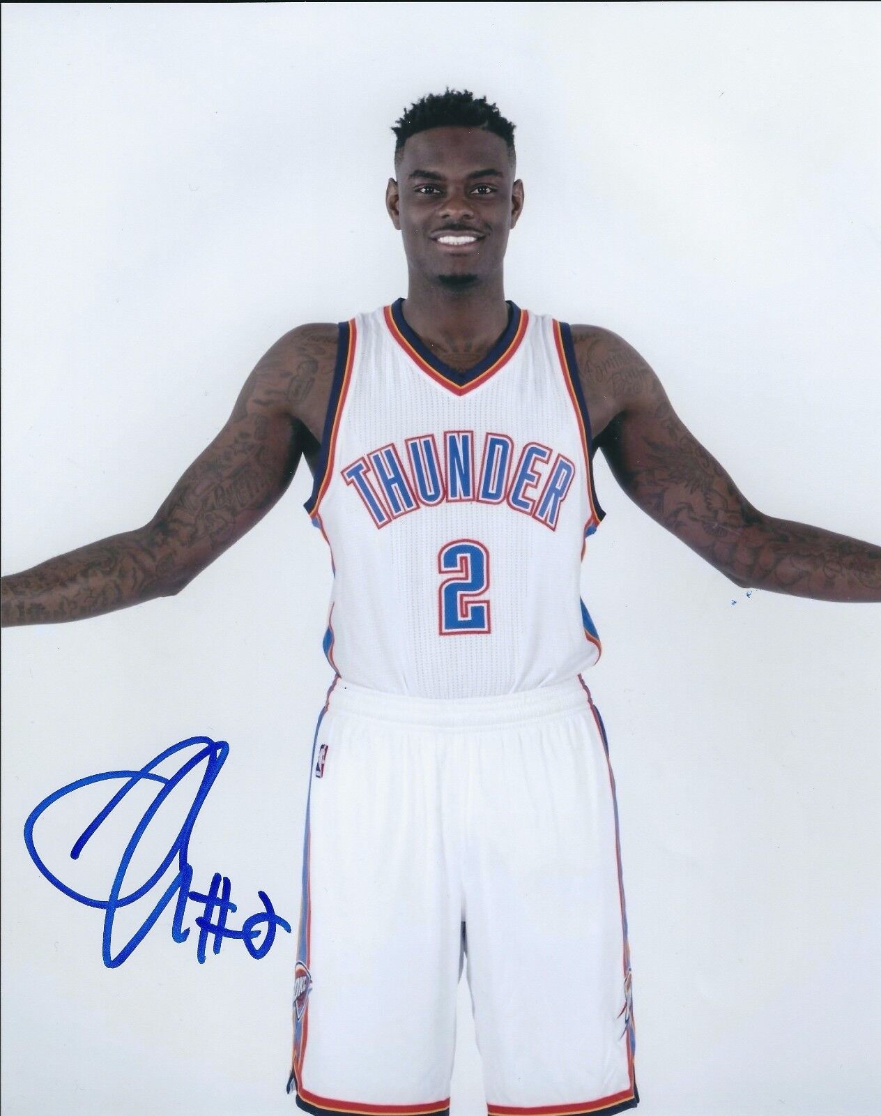 Autographed ANTHONY MORROW Oklahoma City Thunder 8x10 Photo Poster painting w/COA