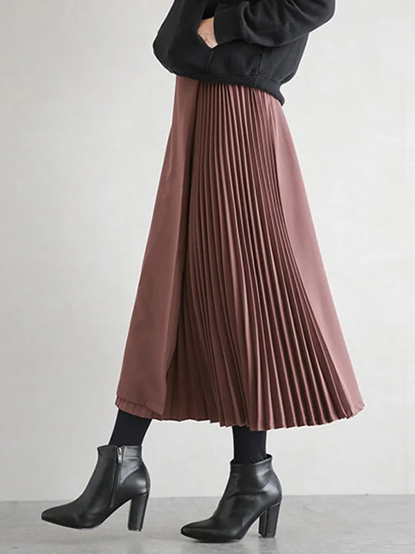 Graceful A-Line Pleated Skirt
