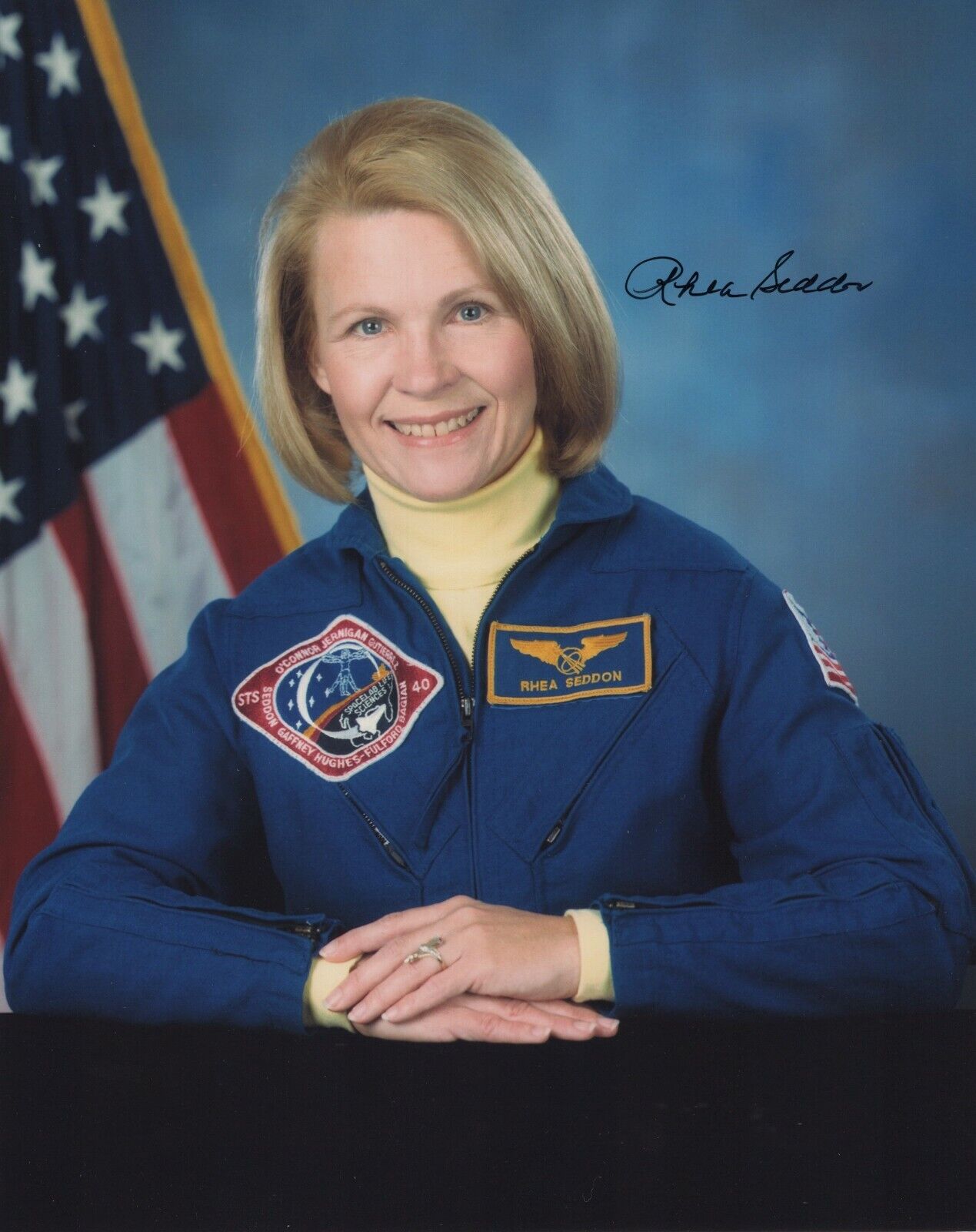 RHEA SEDDON SIGNED AUTOGRAPH SPACE NASA ASTRONAUT 8X10 Photo Poster painting