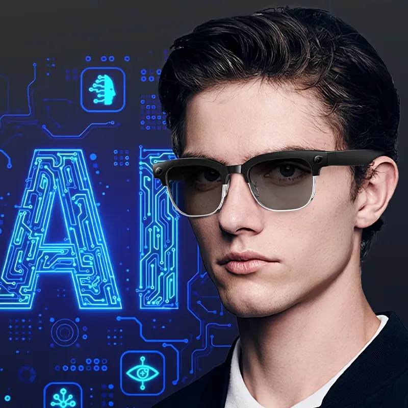 smart glasses with, real-time translation & 1080p hd camera - 8mp ultra-wide, dual-mic noise reduction, - ic, compatible with smartphones/tablets for vlogging, travel, video calls & multi-language Product details 3