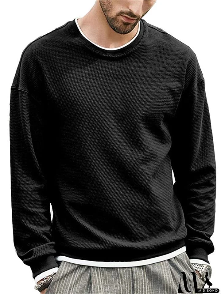 Men's Loose Unique Long Sleeve Off-shoulder Hoodies