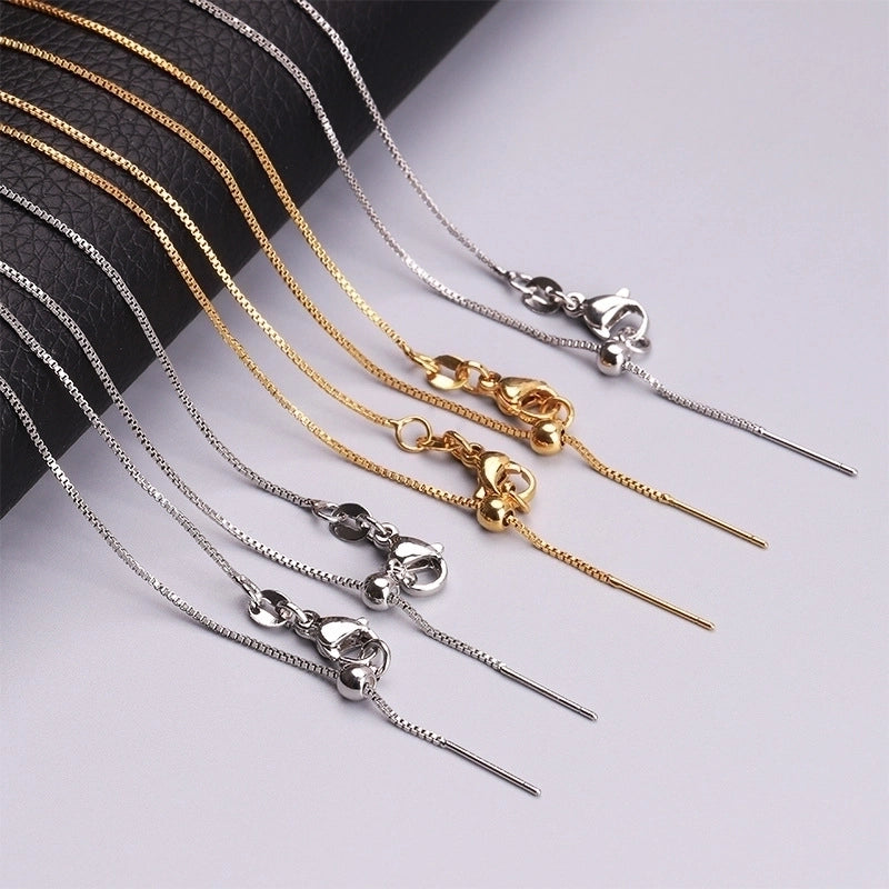 10 Pieces 50cm Titanium Steel Copper 18K Gold Plated Jewelry Accessories
