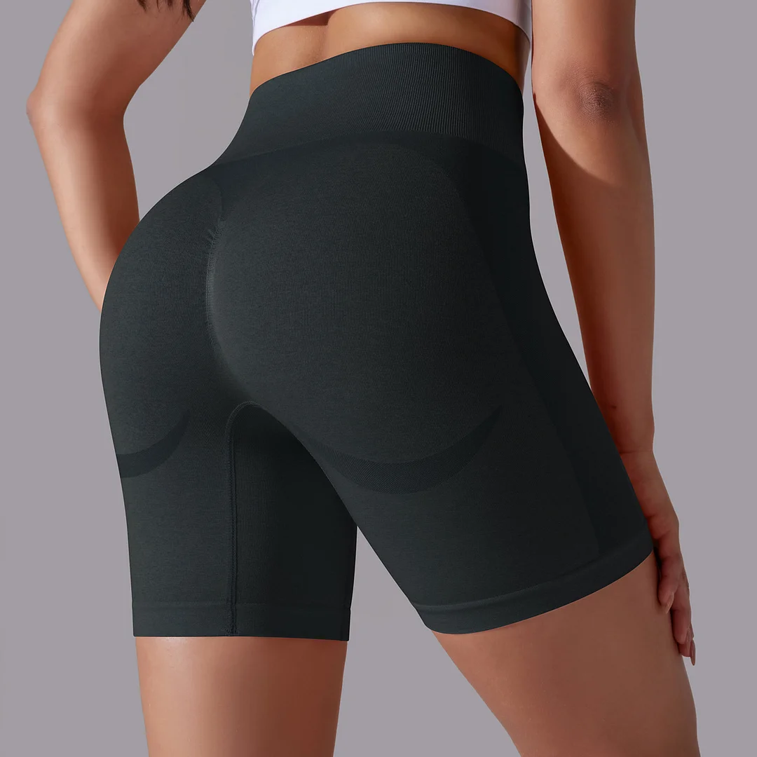 PASUXI New Arrival Summer Women Seamless Tummy Control High Waist Fitness Yoga Scrunch Butt Shorts Gym Sports Shorts