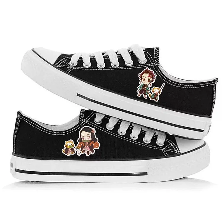 Mayoulove Demon Slayer Kimetsu no Yaiba #13 Casual Canvas Shoes Unisex Sneakers For Kids Adults-Mayoulove