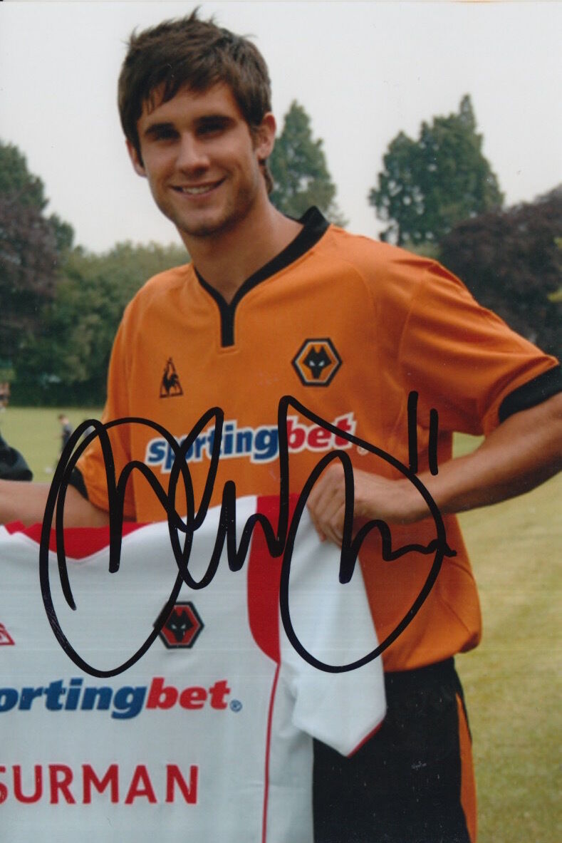 WOLVES HAND SIGNED ANDREW SURMAN 6X4 Photo Poster painting 1.