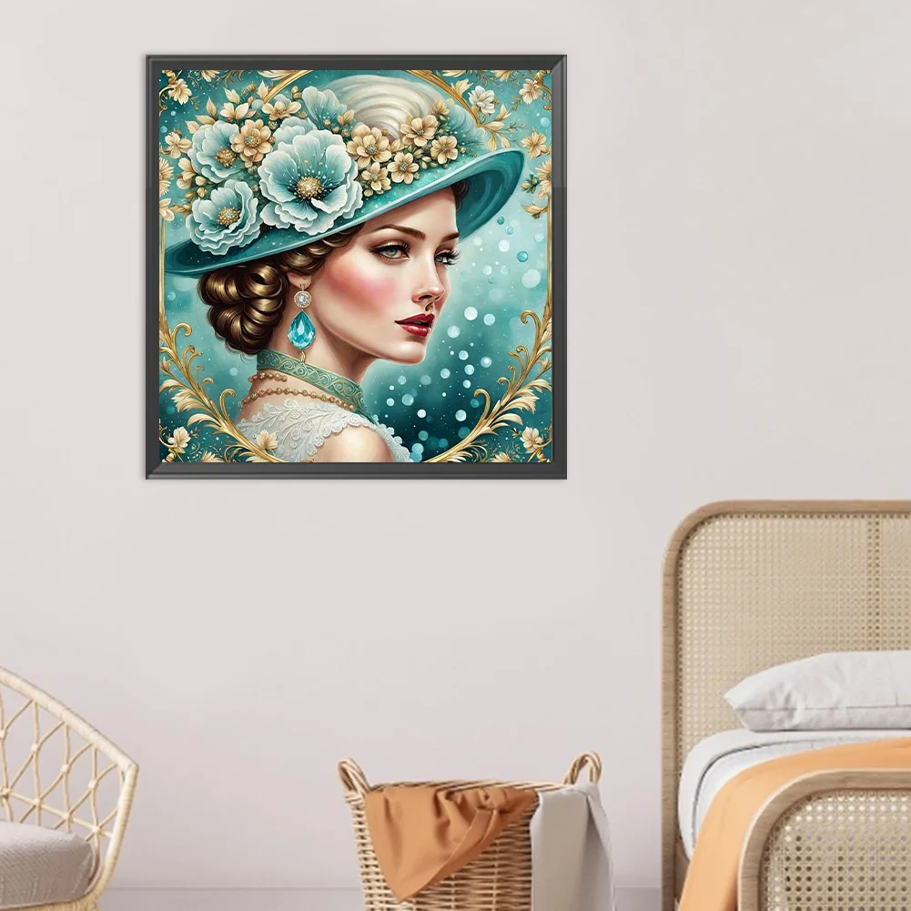 DIY Paint By Number 40*40cm - Photo Frame Lady