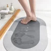 Tapis de bain en terre de diatom&eacute;es super absorbante 