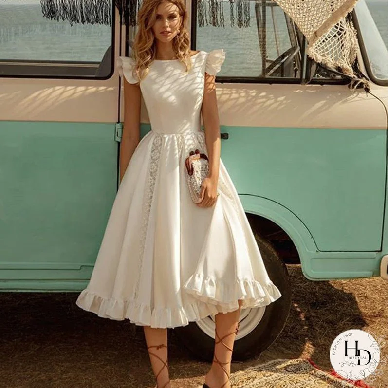 Short sleeve waist dress