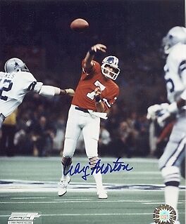 CRAIG MORTON DENVER BRONCOS ACTION SIGNED 8x10