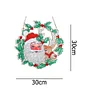  DIY Diamond Painting Art Santa Hanging Craft Home Decor Wreath Kit 