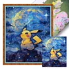 Pikachu-11CT Stamped Cross Stitch 40*50cm/15.75*19.69in