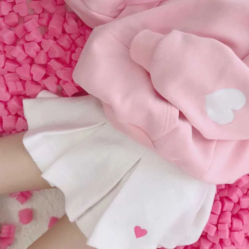 NiceMix Autumn and winter new a word skirt korean version student pleated hip high waist