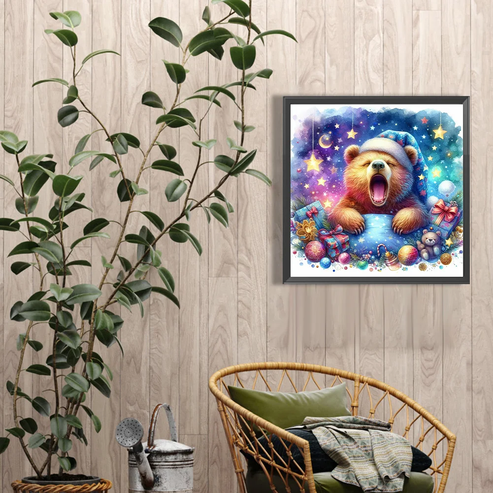Diamond Painting - Full Round Drill - Sleeping Bear(Canvas|40*40cm)