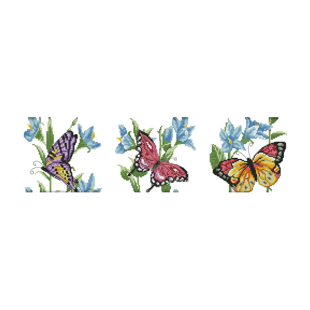 

Butterflies flying - 14CT Stamped Cross Stitch - 55*17cm, 501 Original