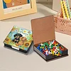 5D Dachshund DIY PU Diamond Painting Notecard Box with 160 Sheets Paper Holder