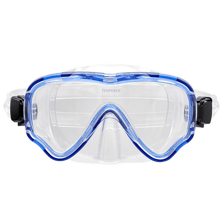 Snorkeling Mask Full Dry Silicone Anti-Fog Tempered Glass Swimming Diving Goggles