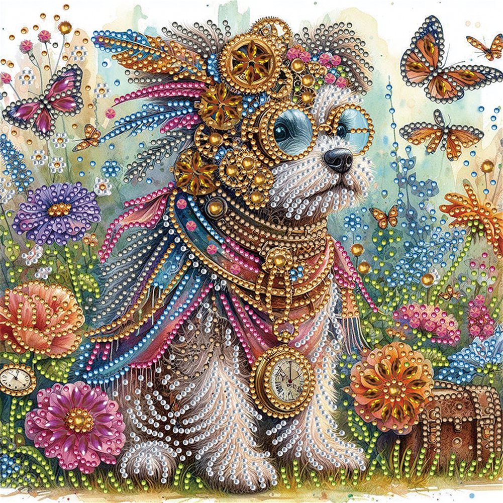 Dog 30*30cm(canvas) special shaped drill diamond painting