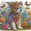 Chien - peinture diamant de forme sp&eacute;ciale - 30*30cm