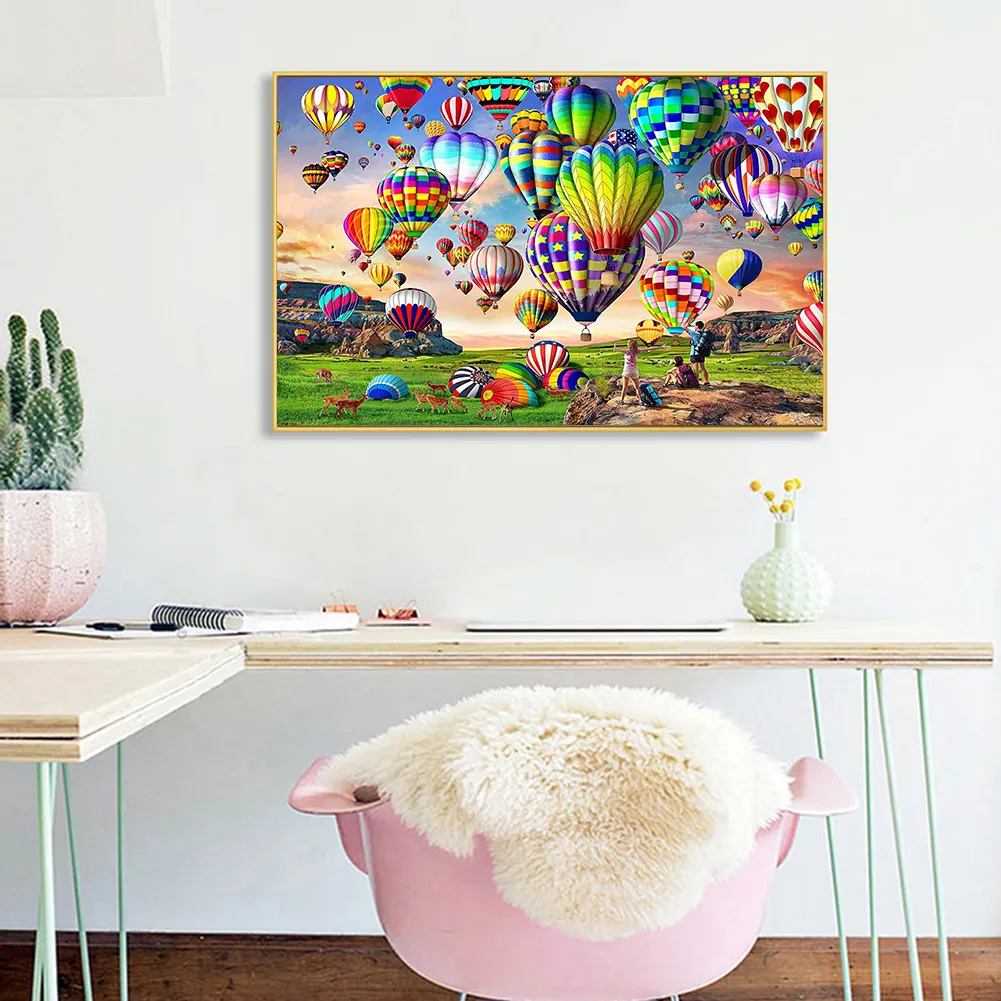 Diamond Painting - Full Round Drill - Hot Air Balloon(60*40cm)
