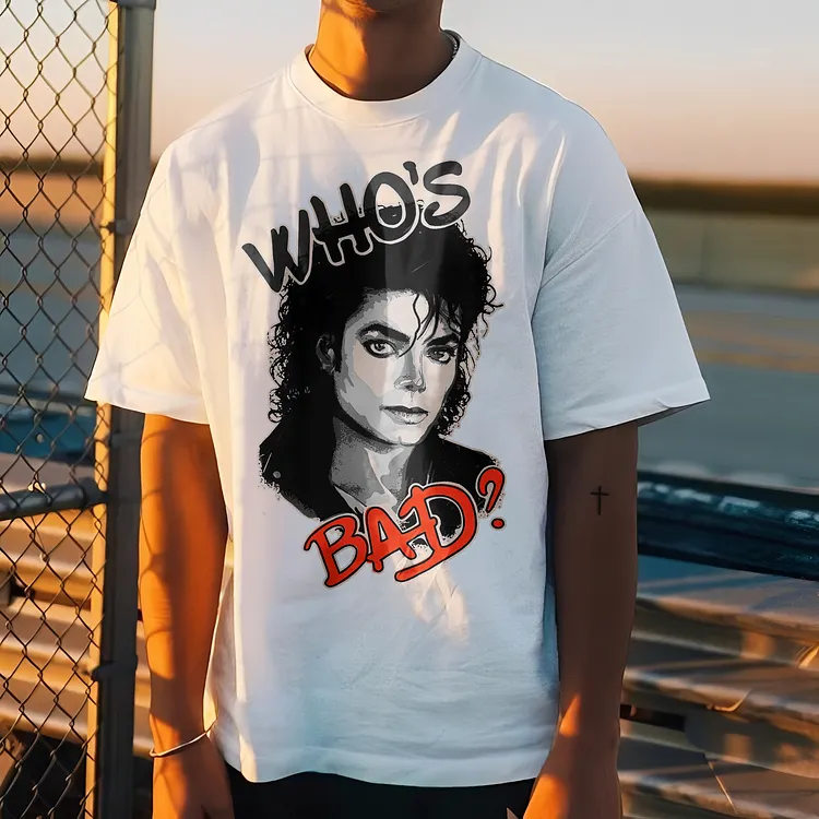 Who's Bad? Printed Men's T-shirt