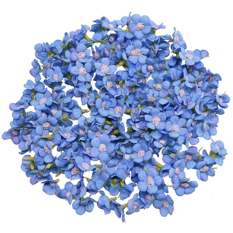 50Pcs 2cm Multicolor Daisy Flower Heads Mini Silk Artificial Flowers for Wreath Scrapbooking Home Wedding Decoration