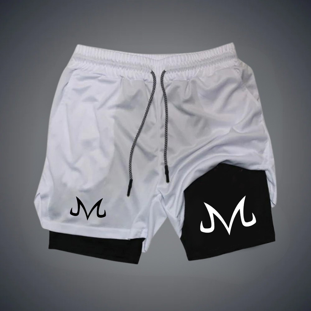 Oversized Simple Letter Anime Print Shorts