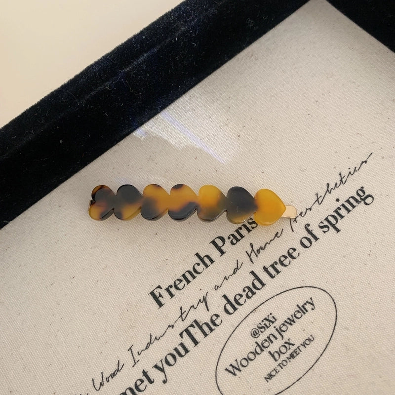 Women’s Elegant Lady Heart Shape Acetic Acid Sheets Hair Clip