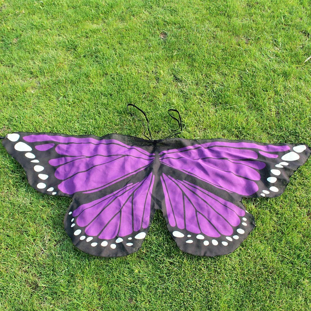 Child Cosplay Butterfly Wings Dress Up Fabric Costume Party Kid's Pretend Play Girls Boys Birthday Gifts Party Supplies
