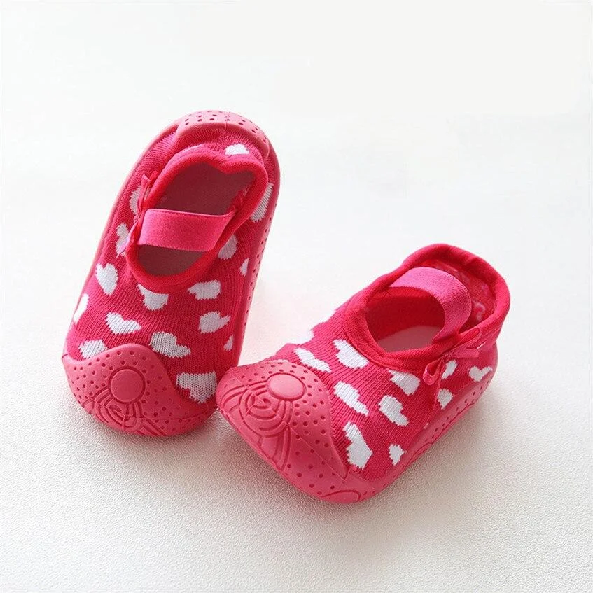 0 to 24M Spring Princess Summer Soft Rubber Sole Baby Cartoon Floor Socks Girls Ankle Sock Breathable Anti-slip Toddler Shoes