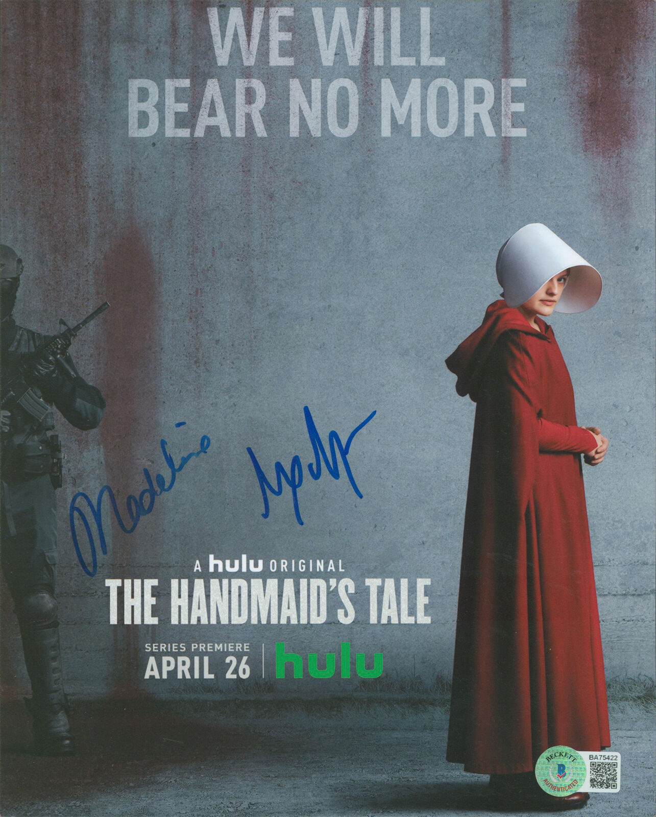 Madeline Brewer & Max Minghella The Handmaid's Tale Signed 8x10 Photo Poster painting BAS