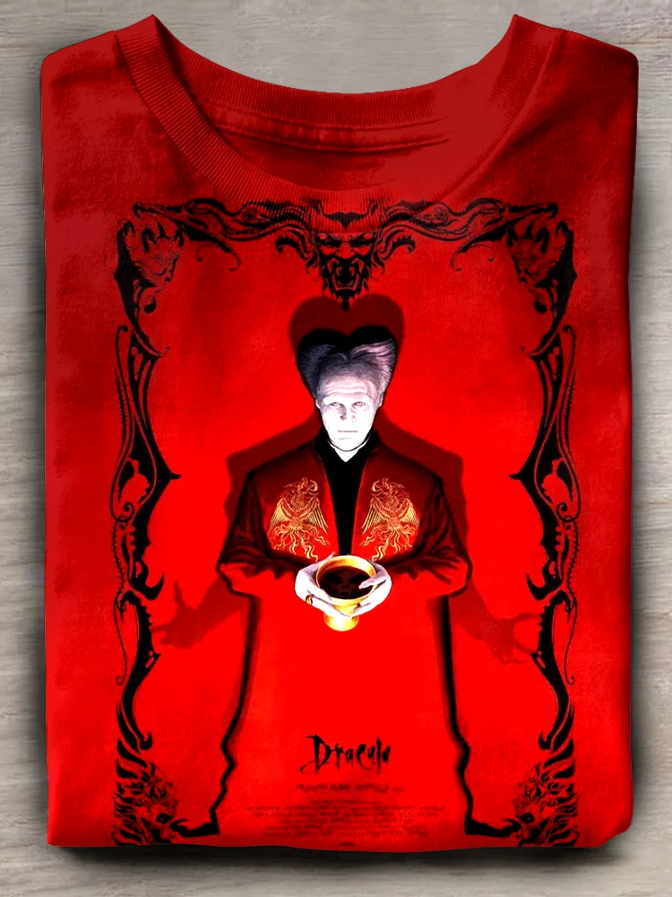 Teecade A Man in Red Art Print T-shirt