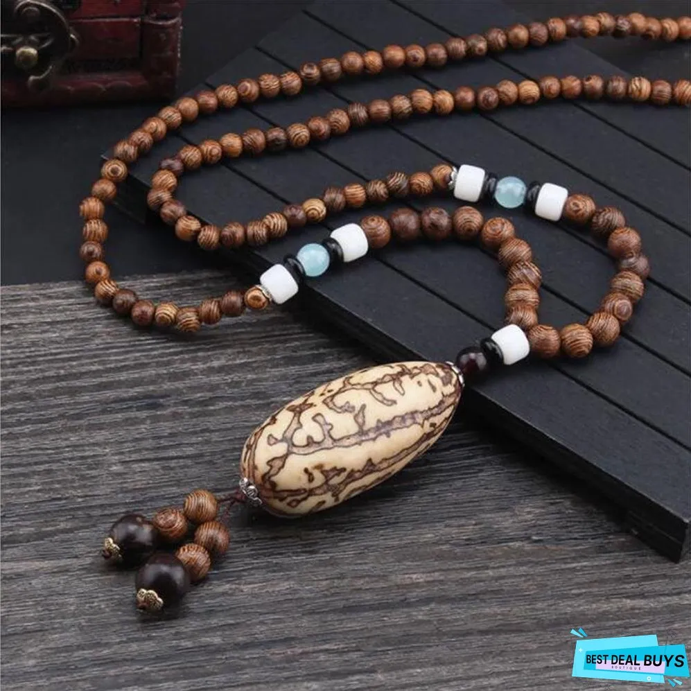 Ethnic Fish Horn Long Statement Men Womens Jewelry