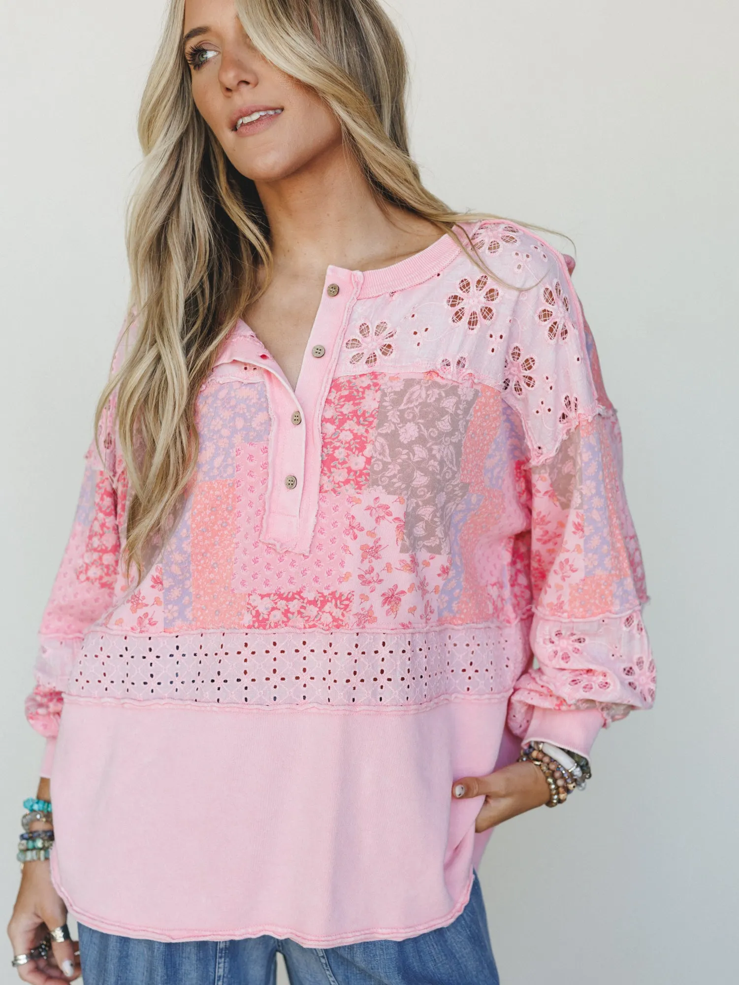 Life in Florals Tee - Cotton Candy