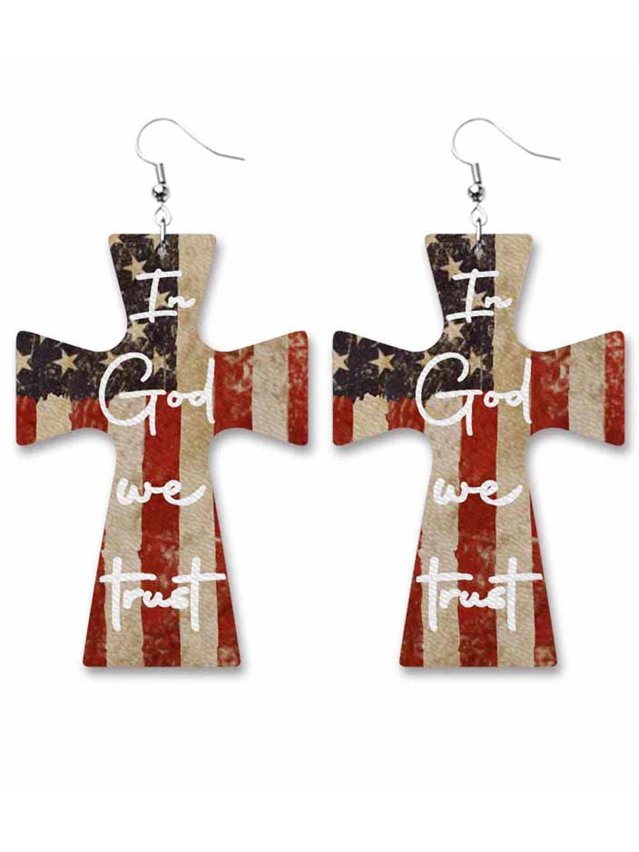 America Flag Earring