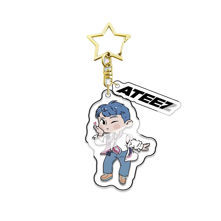 ATEEZ Cute Member Acrylic Keychain officialateezshop