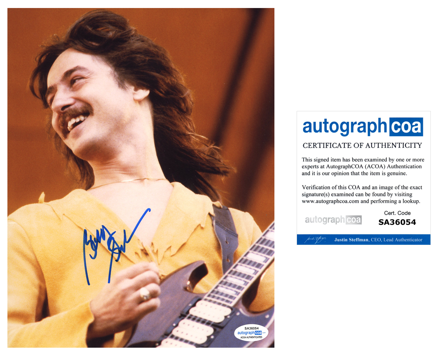 Barry Goudreau Signed Autographed 8x10 Photo Poster painting Boston Band Guitarist ACOA COA