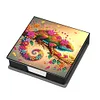 Leather Animals Diamond Painting Notecard Box Flowers Gem Art Sticky Note Holder