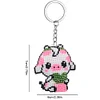 Bead Embroidery - Cow Beaded Counted Cross Stitch Keyring
