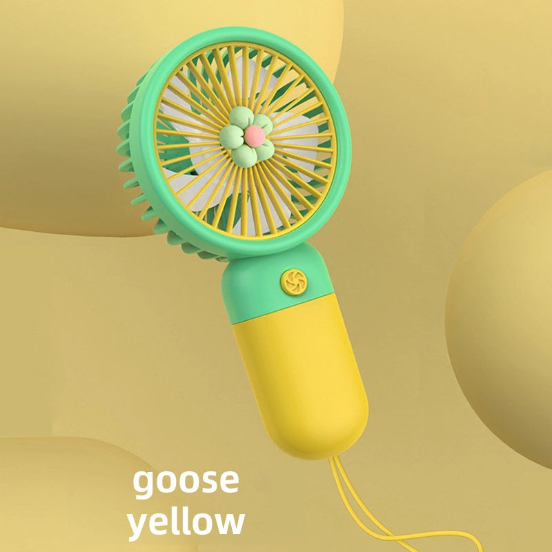New Flower Mini Hand-held Small Fan Summer Fresh Portable Portable Portable Fan Usb Storage Electric Fan