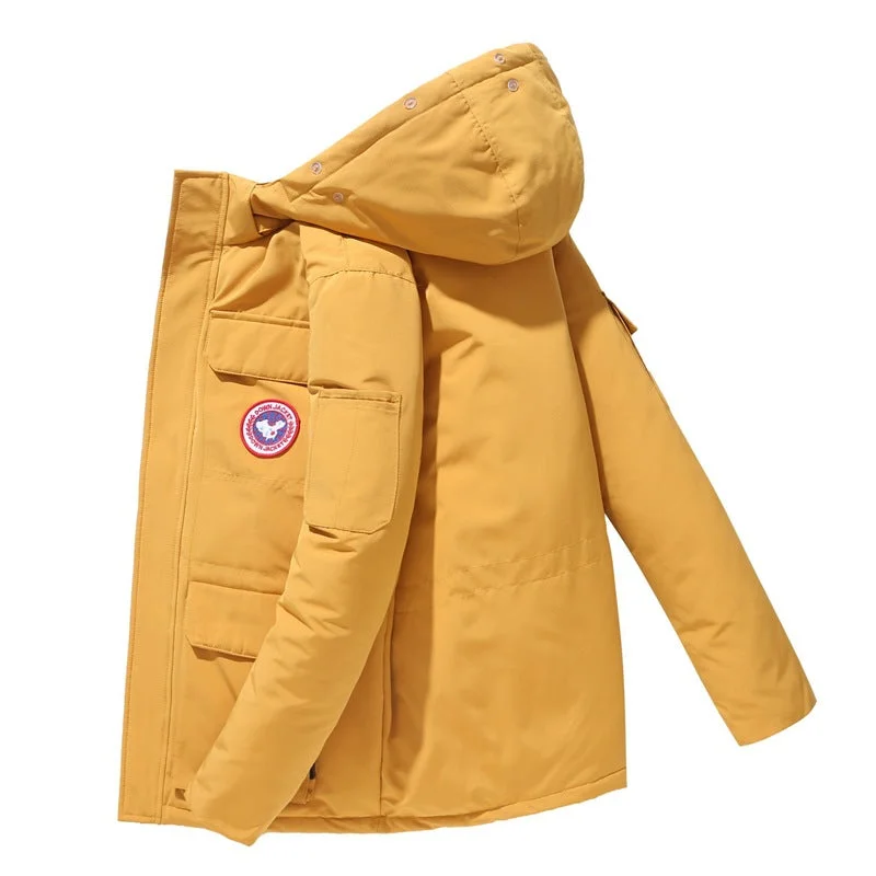 Men's Jackets Without Fur Collar Winter Down Padded Coat