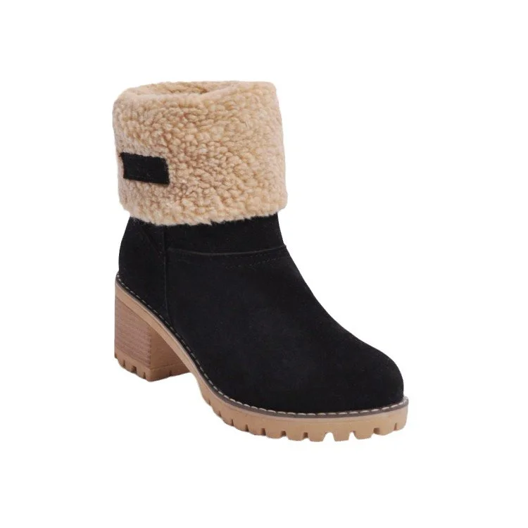 Churchf Churchf Fashionable Winter Large-Size Boots Lamb Wool Two Cotton Shoes To Keep Warm Snow Boots