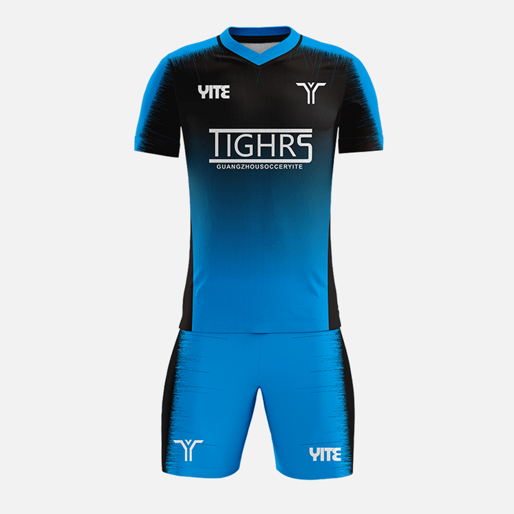 YITE | YTZQ114-Blue  And Black Soccer Uniforms