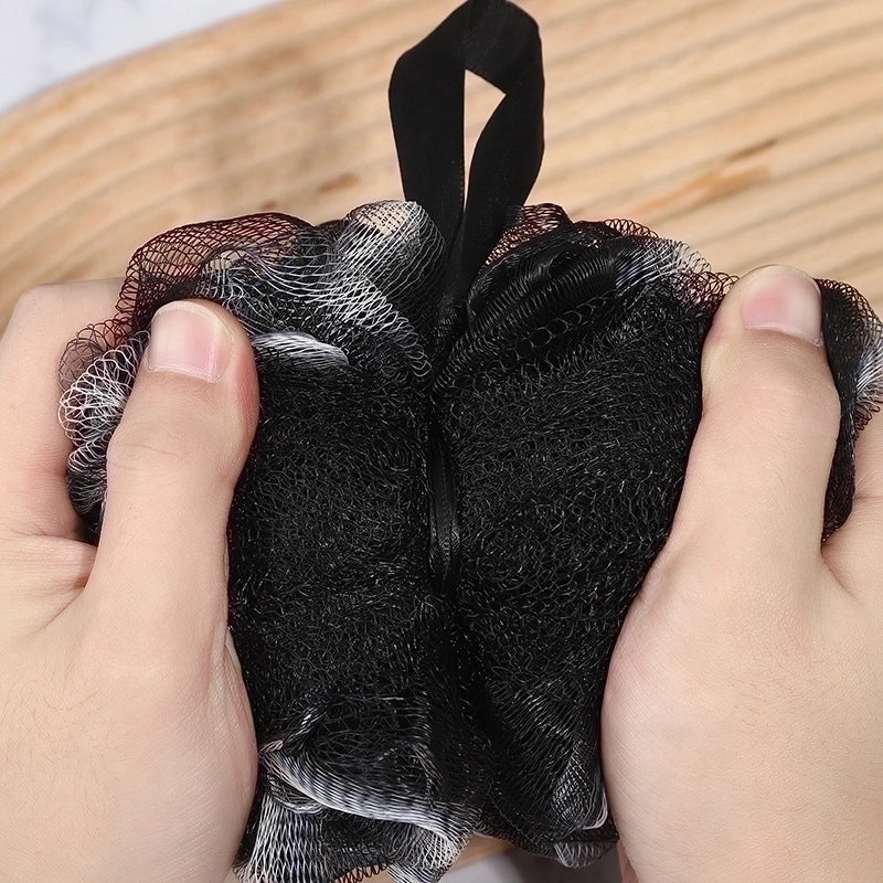 Retro Solid Color Flower Pe Bath Ball/Mesh Sponge