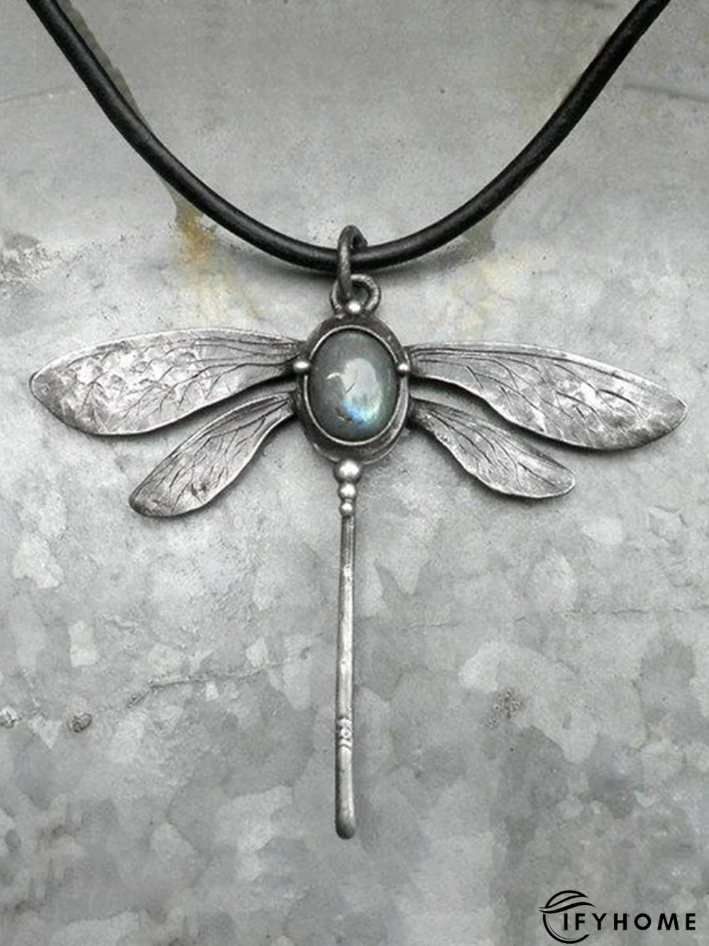 Vintage Dragonfly Moonstone Necklace | IFYHOME