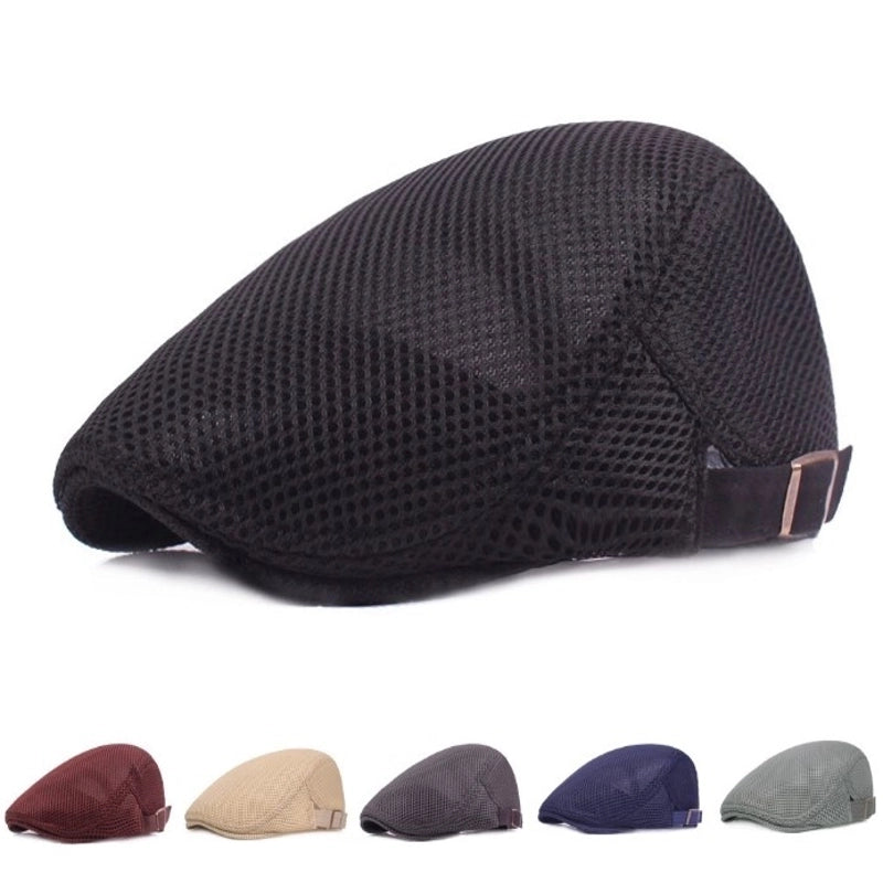 Unisex Minimalist Solid Color Flat Eaves Beret Hat