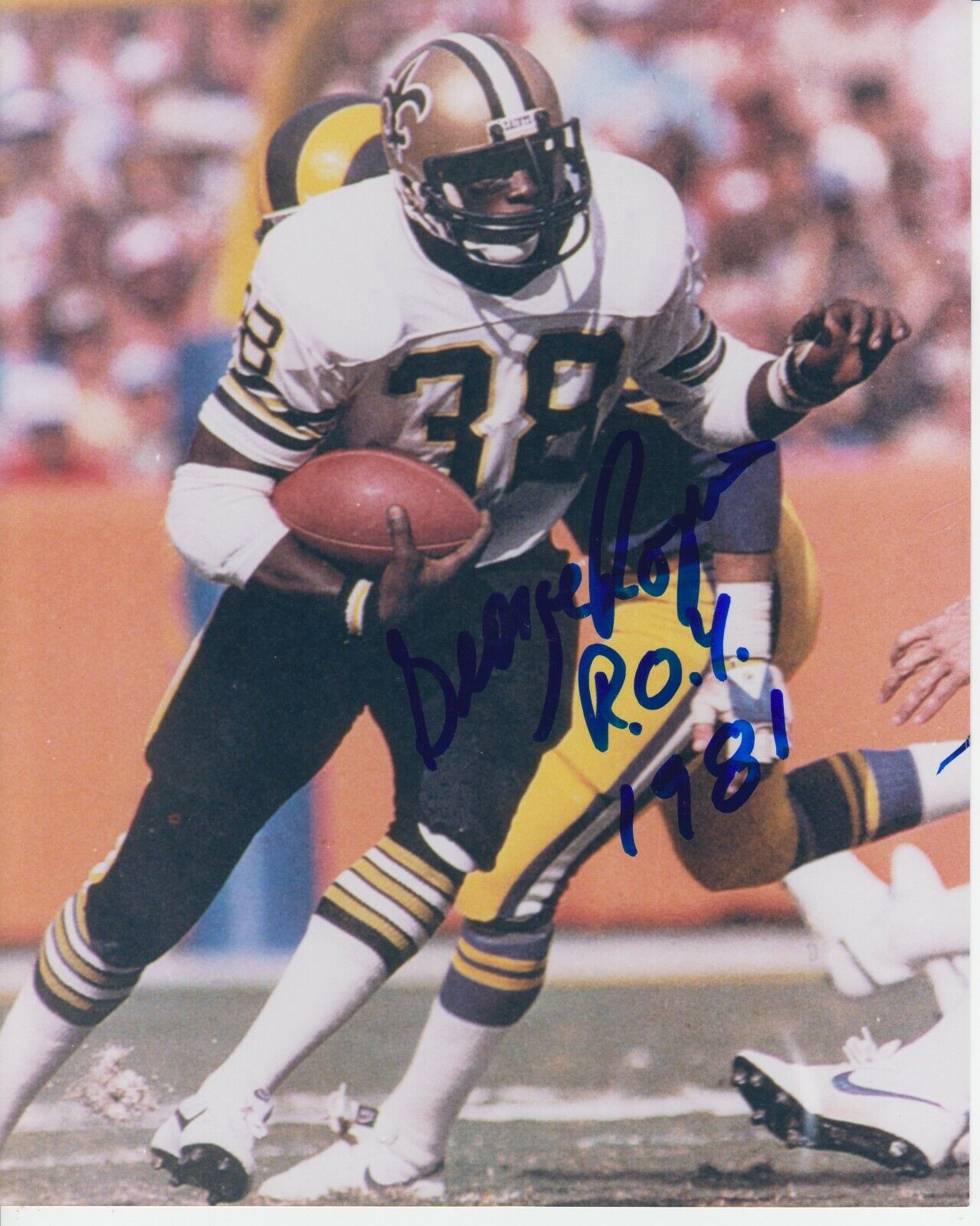 George Rogers W/ 81 ROY #0 8x10 Signed Photo Poster painting w/ COA New Orleans Saints -