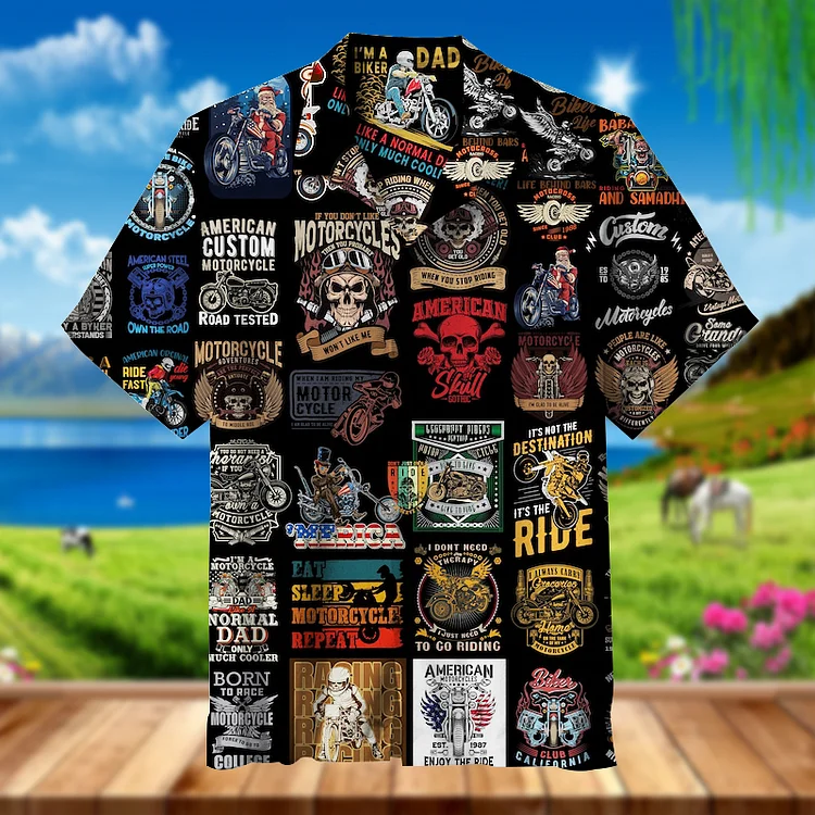 Motorcycle Life Skull |Unisex Hawaiian Shirt